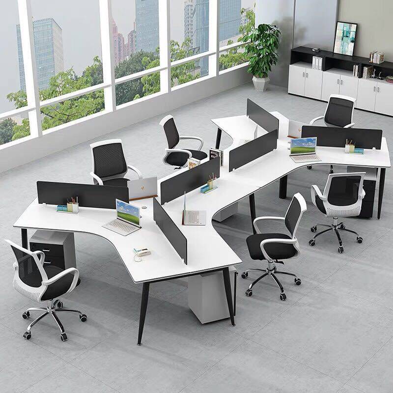 创意办公桌椅组合简易职员办公桌6人位358人员工工位桌卡位