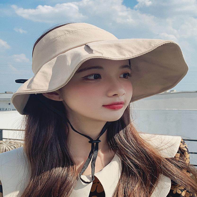 今年流行的防晒帽女士帽子2021夏季时尚遮阳帽潮渔夫帽减龄