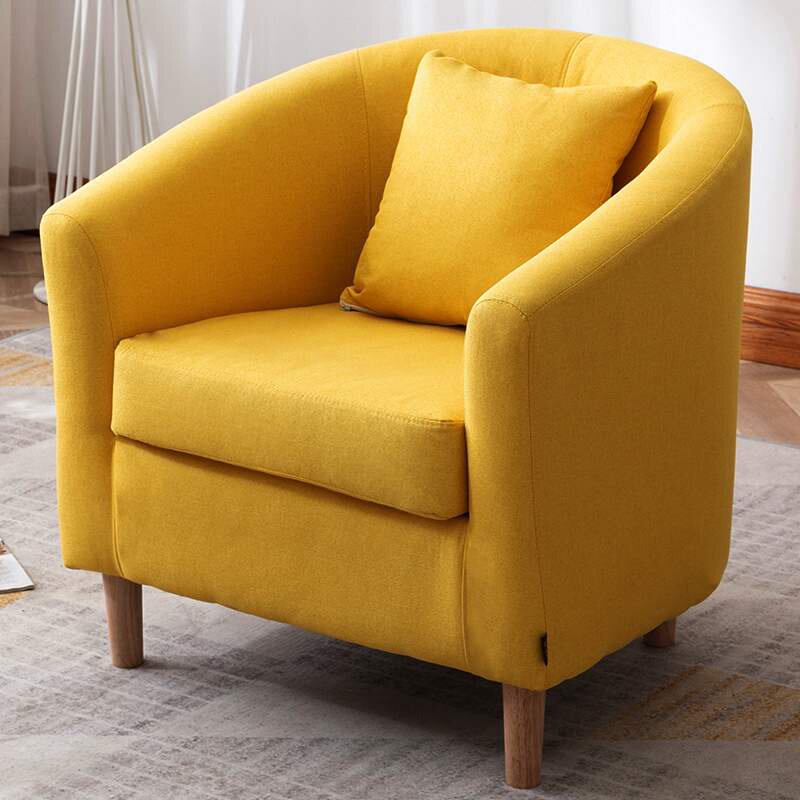 北欧布艺卧室沙发单人小户型皮质双人三人客厅简约租房公寓沙发椅