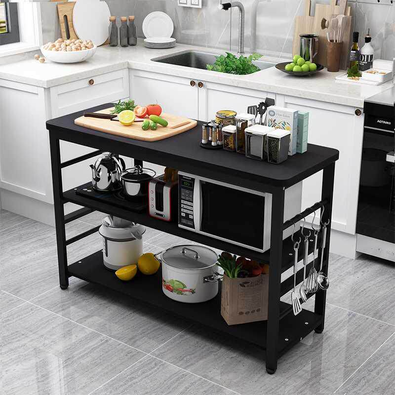 做饭桌子厨房切菜台家用长桌小长方形简易定制可移动多功能双层