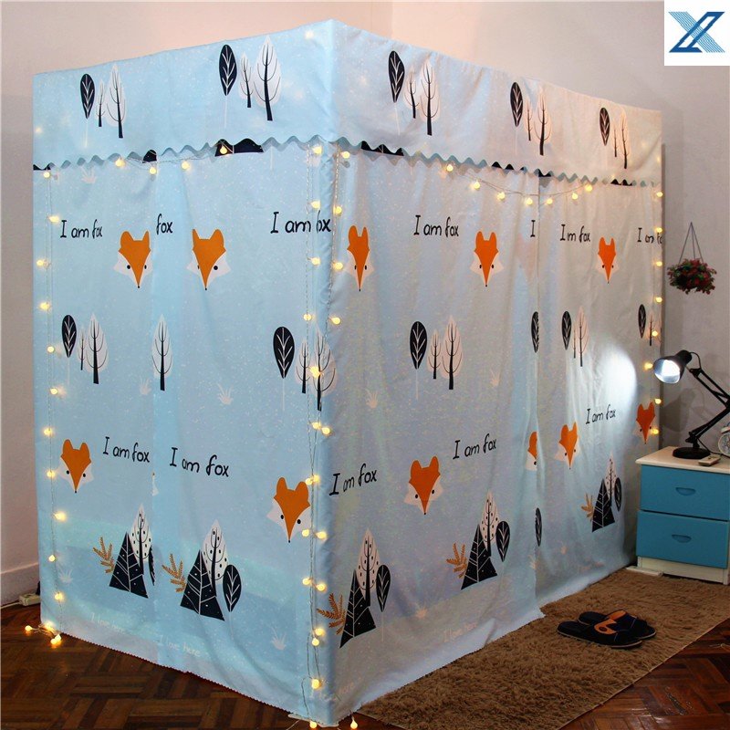 冬天保暖蚊帐床帘一体式挡风保暖防风保温家用遮阳遮光两用宿舍