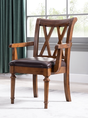 全实木椅子家用扶手图片