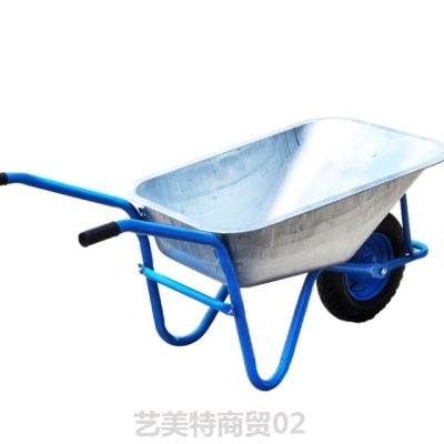 农用独轮手推车田园图片