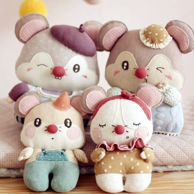 艾乐祺孕期打发时间手工布艺宝宝安抚玩偶布偶摇铃玩具diy材料包