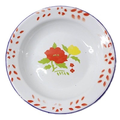 老式菜蒸盘搪瓷6碟怀旧个装圆盘购盘子红烧烤盘子日本铁菜碟小菜