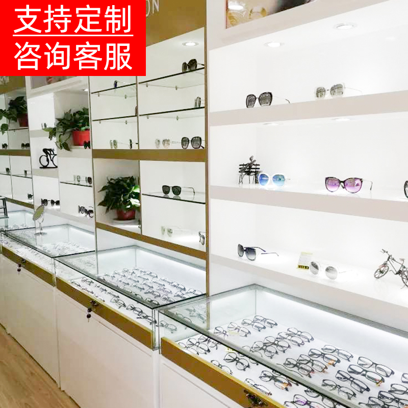 眼镜展示柜台眼镜柜子眼镜店柜台定做精品实木货架眼镜展柜优惠券