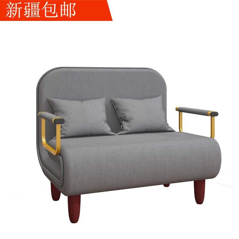 新疆包邮 沙发床可折叠两用多功能1米1.5米双人折叠床单人小户型.