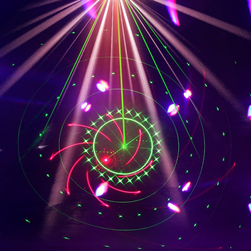 激光镭射灯歌厅酒吧旋转彩灯ktv包房灯光束蝴蝶灯跳舞蹦迪闪光灯