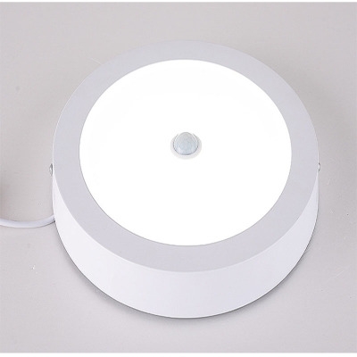 智能面板灯明装筒灯led红外雷感应灯具批发人体红外线天花平板灯