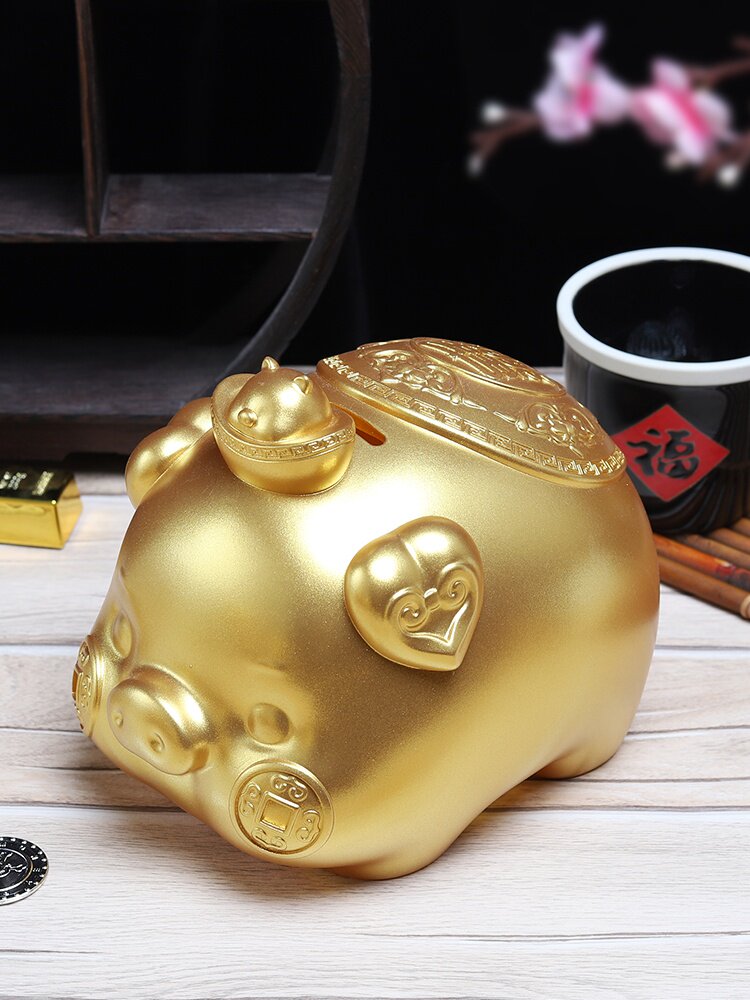 小金猪存钱罐存钱猪储蓄罐小猪猪大号防摔超大儿童储钱罐可存可取