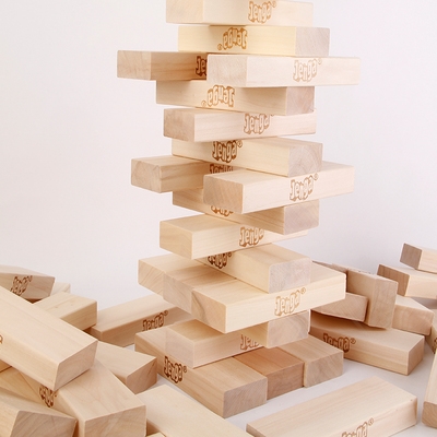号乐木制休闲堆积木儿童层叠抽玩具堆超大叠成人层叠高jenga