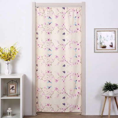 门帘布艺卧室家用田园简易清新装饰客厅门卫生间隔断帘半帘长门帘