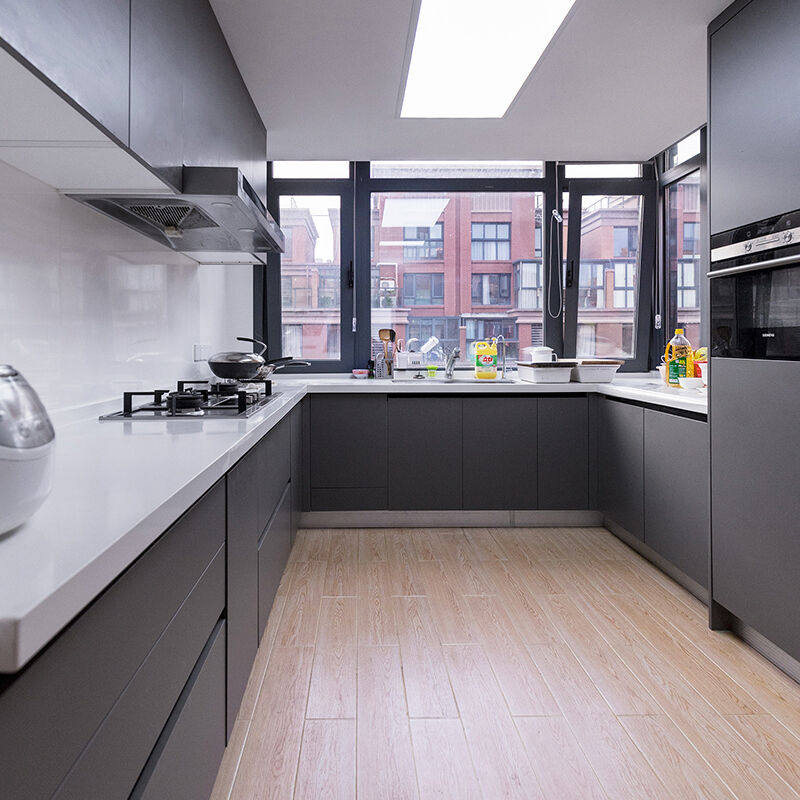 定能厨房橱柜智j装整体厨柜u形现代简约开放式厨房做修全屋定