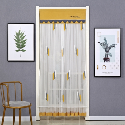 房间门帘防蚊加x密卧室门帘流苏玄关帘子蕾丝空调房隔断帘浪漫d.