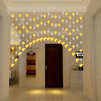 新品时尚的珠帘水晶隔断帘客厅欧式奢华卧室公主玻r璃珠子门帘子