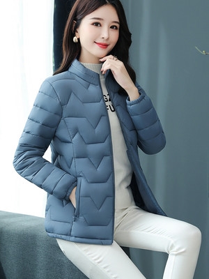 冬季外套薄款小棉衣女短款轻薄时尚立领女士羽绒棉服冬妈妈小棉袄