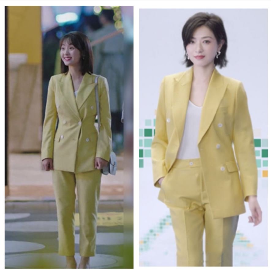 我的小确幸从丛容同款西装2021通勤双排扣职业工作服邢菲西服套装