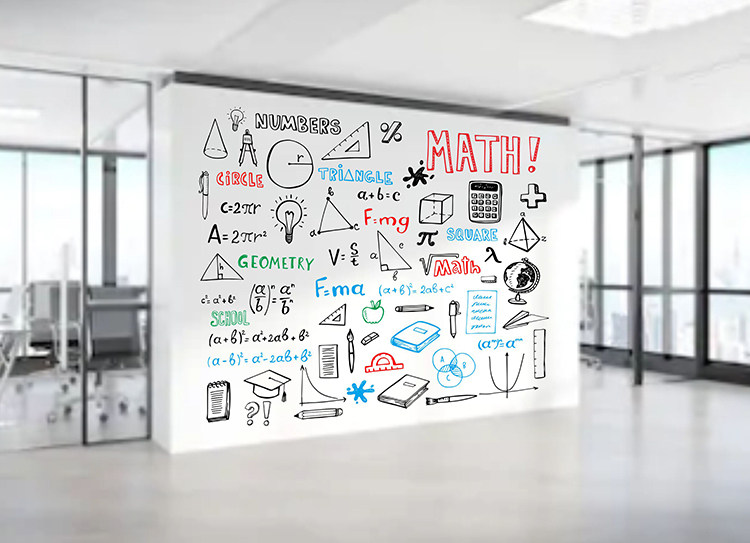 超大数学公式墙贴学校教室装饰文化墙布置小学初中高中创意贴纸
