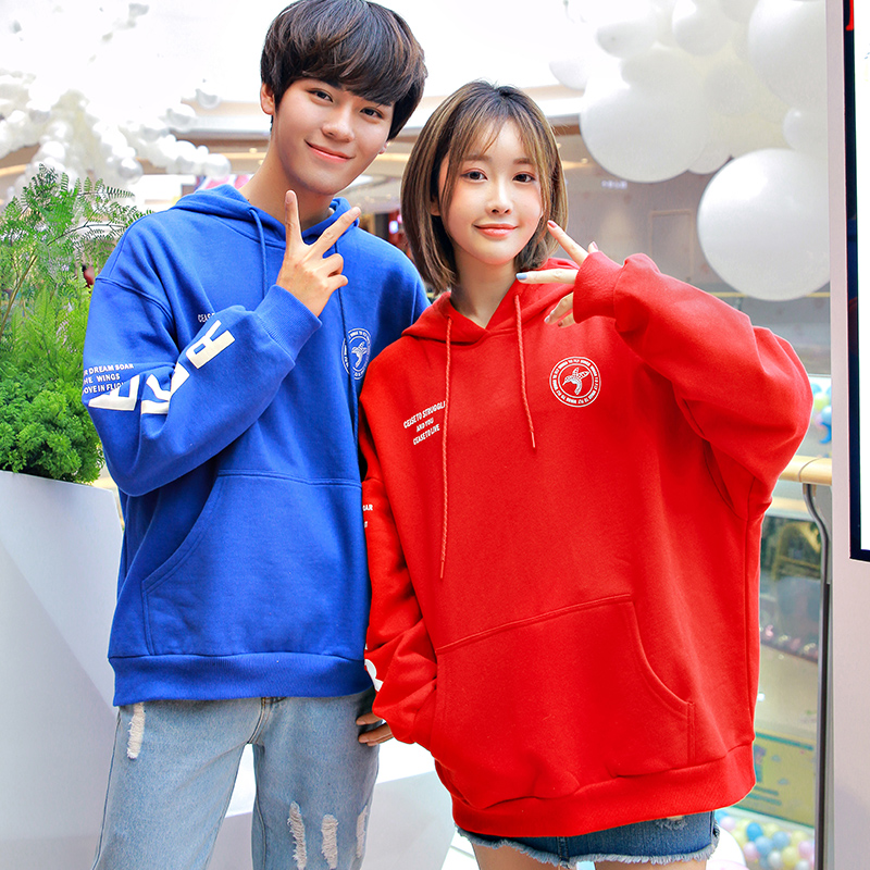 过年情侣装成熟稳重气质冬季红色新年款秋冬2019新款情侣卫衣春装