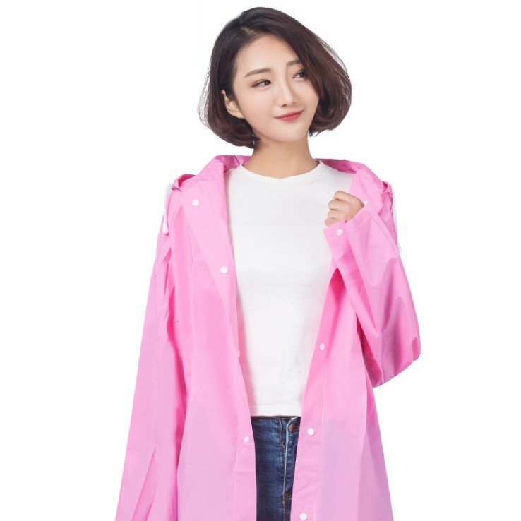 热销成人透明雨衣中长_雨衣外套女装防水连帽韩国时尚中长款透明成人