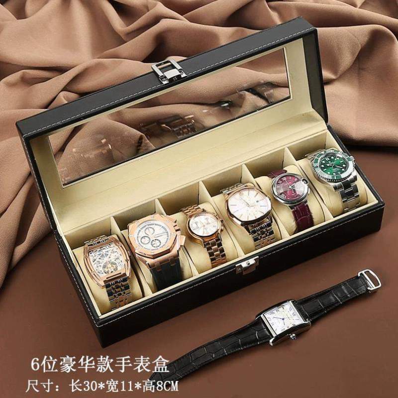 盒展示纳盒JBW4223表盒皮质多只手简约天窗首腕表箱手表表收饰盒