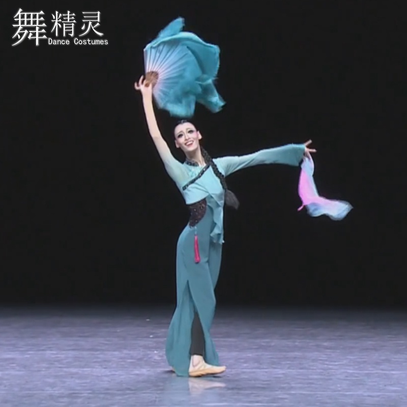 九儿舞蹈演出服古典舞桃李杯艺考沂蒙颂舞蹈服飘逸—民族服装/舞台装