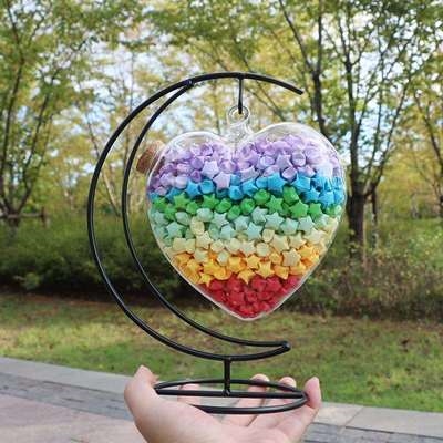 折星星的吸管夜光送许瓶子手工编织叠小五角幸运星空纸发光