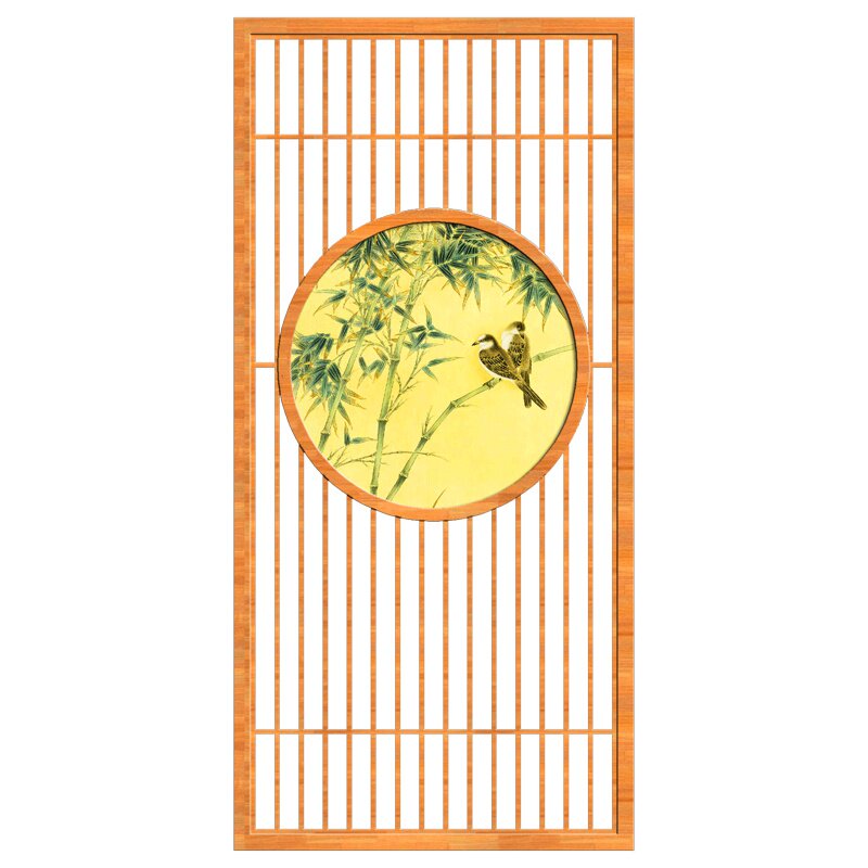 东阳木雕花板镂空屏风新中式隔断客厅装饰实木吊顶花格座屏背景墙