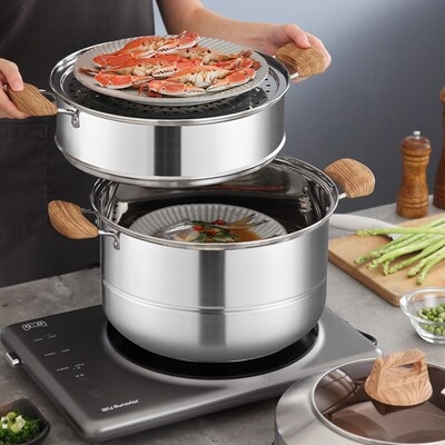 汤锅蒸锅两用电磁炉大容量图片