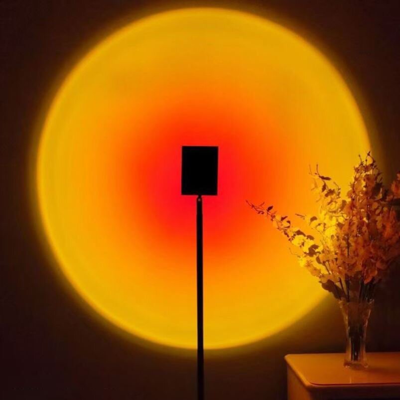 新品款落日灯网红夕阳灯落地灯客厅卧室投影日不落灯创意床头台灯