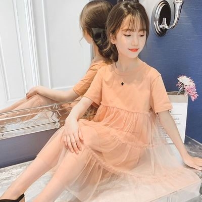 夏碎花裙连衣裙儿童女修身五年级穿女童四岁半时尚新款法式