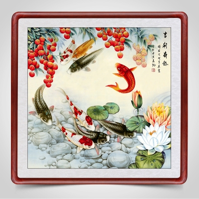 国画鱼六顺图图片