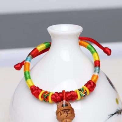 五彩绳手链五色线辟邪端午节图片