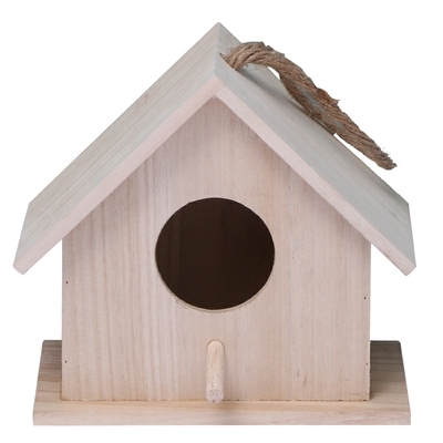 青睐户外鸟窝防腐木鸟巢碳化木鸟窝草编鸟窝防雨鸟笼鸟屋木制装饰