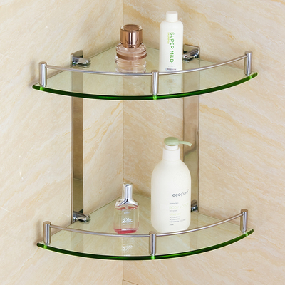 浴室角架304不锈钢玻璃图片