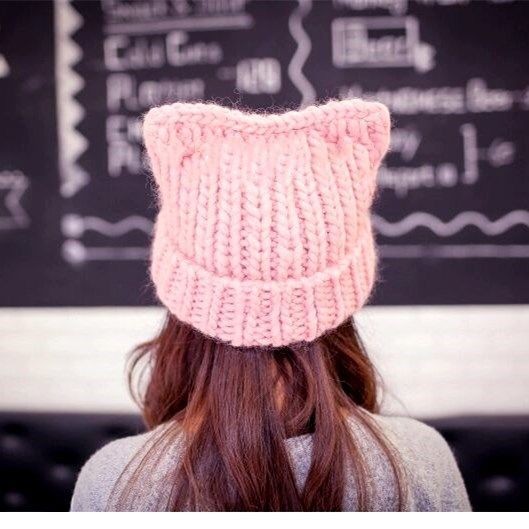 猫耳朵帽子冬季保暖手工diy材料包毛线编织自制送女友礼物可爱钩