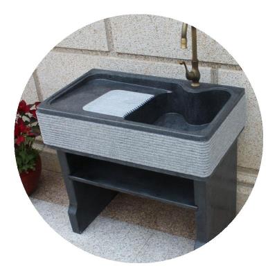 阳台洗手台拖把池一体户外洗手台盆水池水槽拖把池柜庭院大理石洗