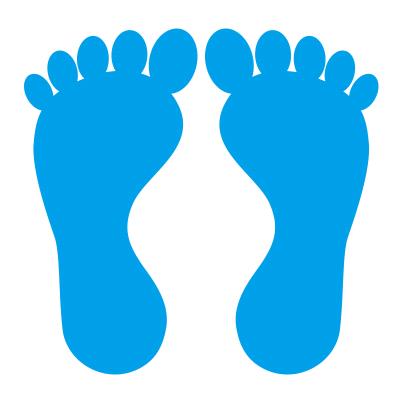 贴纸手脚印