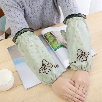 防水袖套洗碗家务套袖时尚个性成人蕾丝花边手袖女中长款大人日系