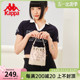 Kappa卡帕 24年新款皮质感水桶包手提斜挎单肩包时尚潮流圆桶女包
