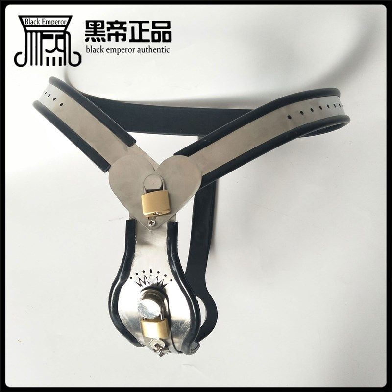 带锁上锁全安的铁女裤加锁内士金属贞操裤女长期穿佩戴贞操锁永久