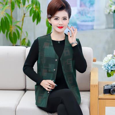中老年人女装春装短款马甲坎肩大码妈妈装休闲马夹老奶奶背心外套
