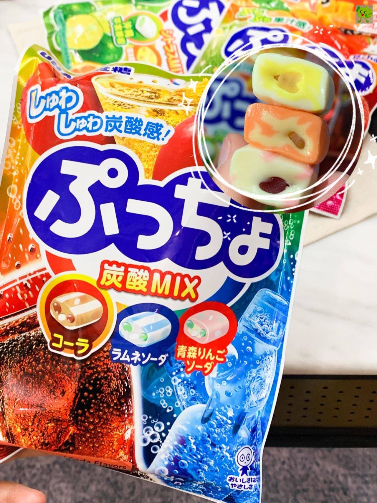 果实味觉糖rchao果汁汽水糖爆浆软糖悠哈味觉糖碳酸混合口味糖果