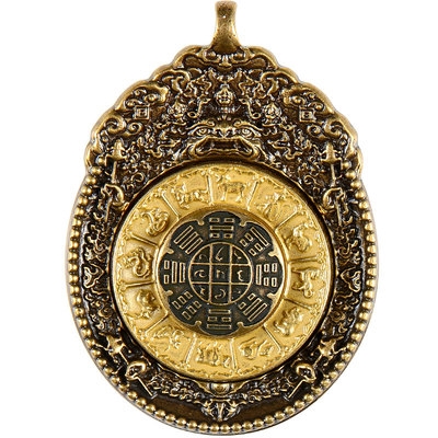 佛缘汇藏传佛教莲师九宫八卦吊牌十二生肖随身符吊坠莲花大士佛牌