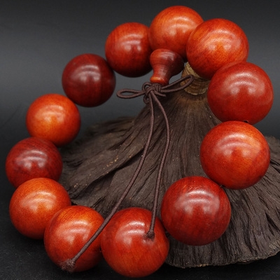 文玩血龙木帝王木佛珠手串手链念珠全透光檀木沉香木檀香男女送女