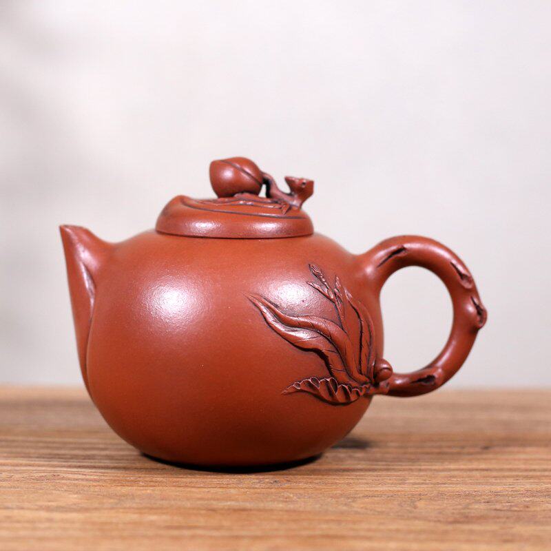 台湾回流紫砂壶一厂文革老茶壶老红泥名家顾景舟全手工梅桩壶特价