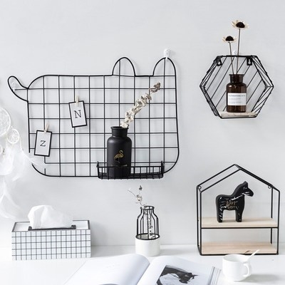 宿舍装饰小物件寝室的小饰品实用女孩温馨卧室小房子网格墙上挂.