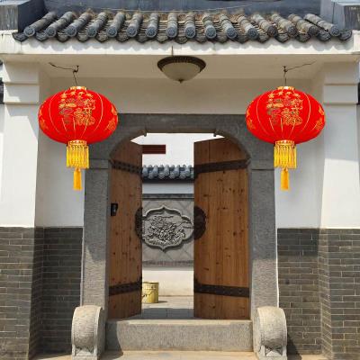 新年过年春节大红农村大门灯笼一对吊灯挂饰家用阳台户外防水大号