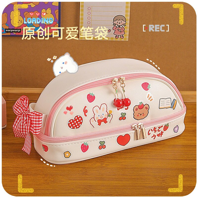 笔袋小众原创少女心日系三年二班学霸专用iins初中生大容量文具盒