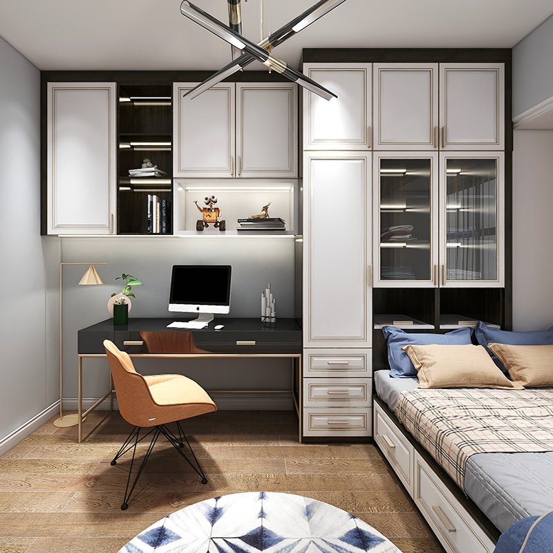 全屋定制榻榻米整体踏踏米床衣柜一体卧室塌塌米简约现代定制优惠券